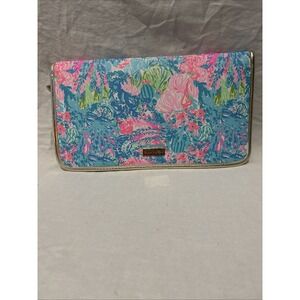 Lilly Pulitzer travel wallet organizer My Wish Blues clutch